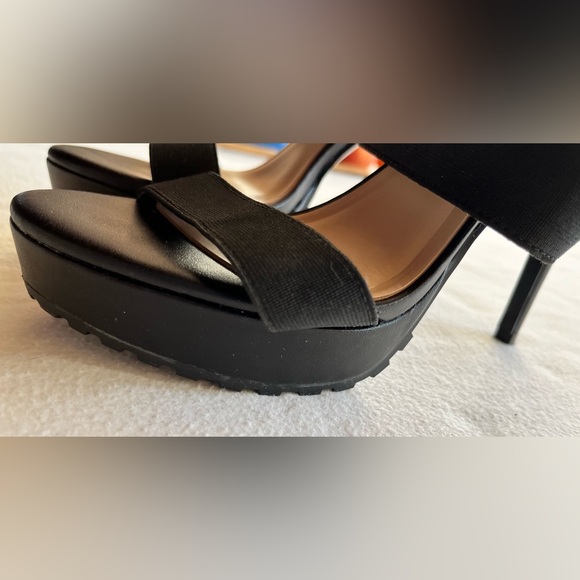 INC International Concepts Black Strappy Heels - Picture 6 of 9